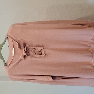 Fringe Brand / Lace Up Knit Top